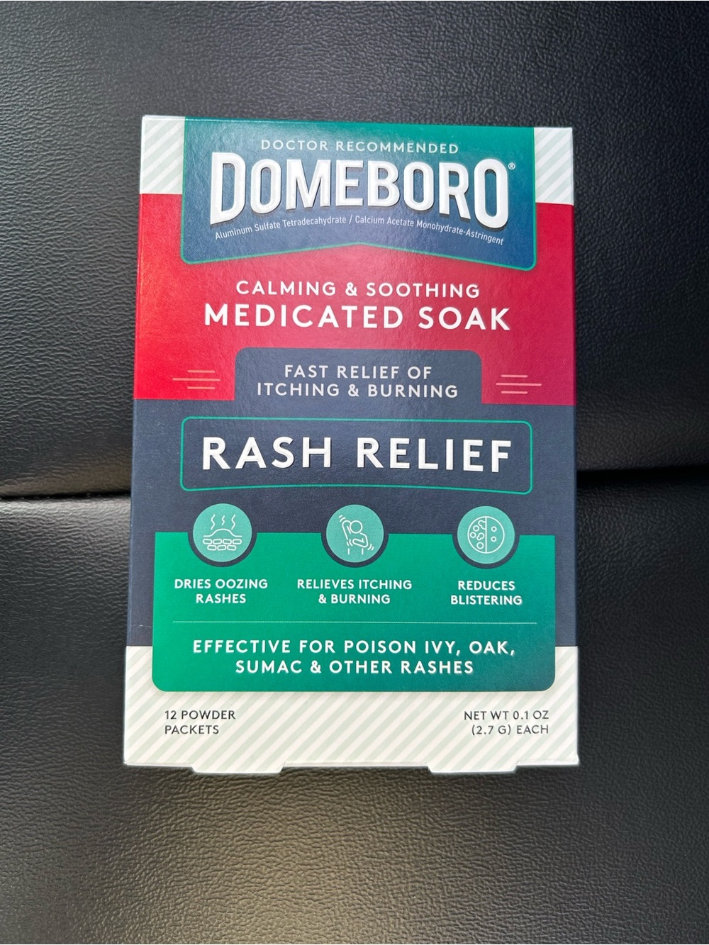 Domeboro Calming & Soothing Rash Relief Medicated Soak Powder Packets 12 EA
